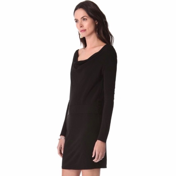 NEW HAUTE HIPPIE BLACK LONG SLEEVE OPEN BACK MINI DRESS - Picture 4 of 7